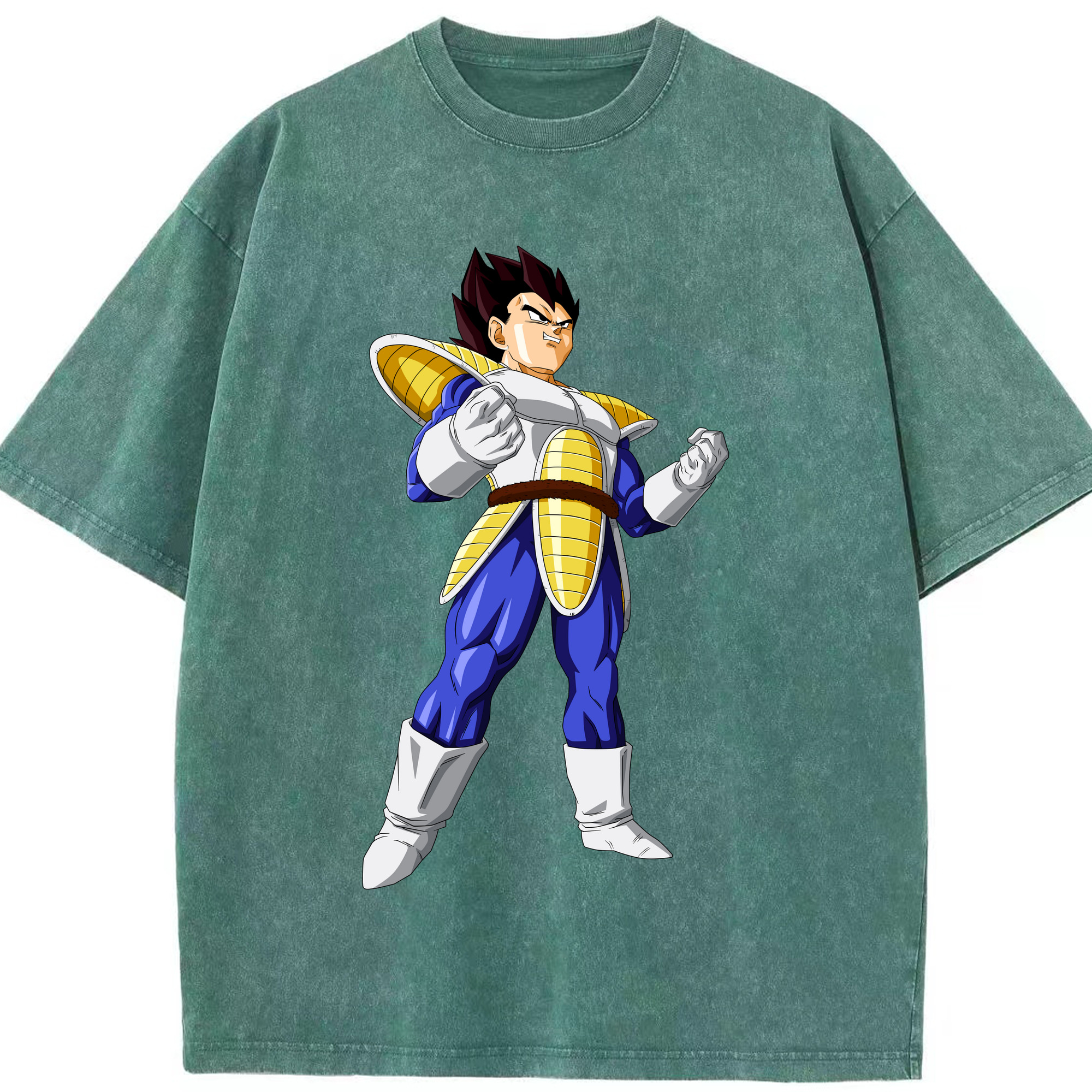（画像用） ドラゴンボール ベジータ四世（Bejīta Yonsei）DRAGON BALL Vegeta IV 綿100% ヴィンテージ風 半袖Tシャツ（フロントプリント）